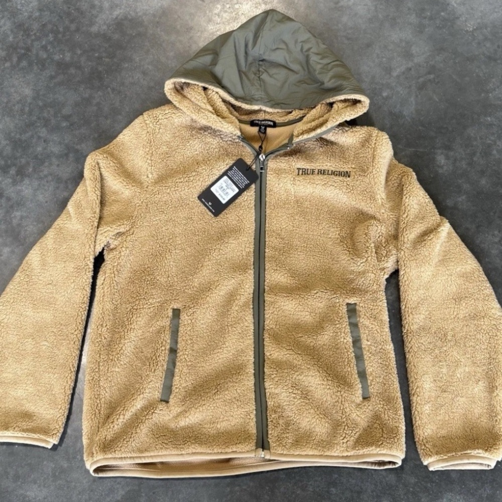 True Religion Beige Sherpa Jacket